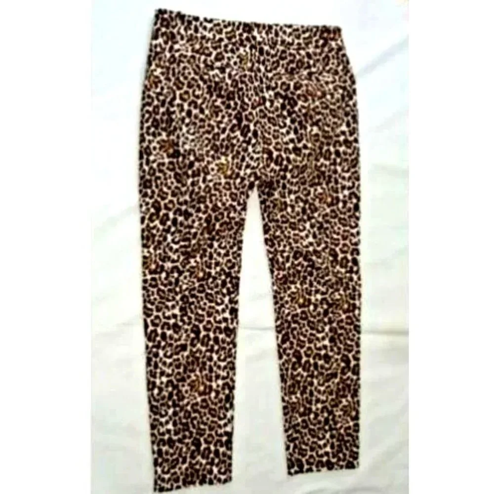 🆕 J CREW Leopard Print Slim Pants Size 2 Style M2017 - Picture 6 of 10